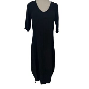 NEW Eva Tralala Paris Women's XS Black Lagenlook Dress Made in France